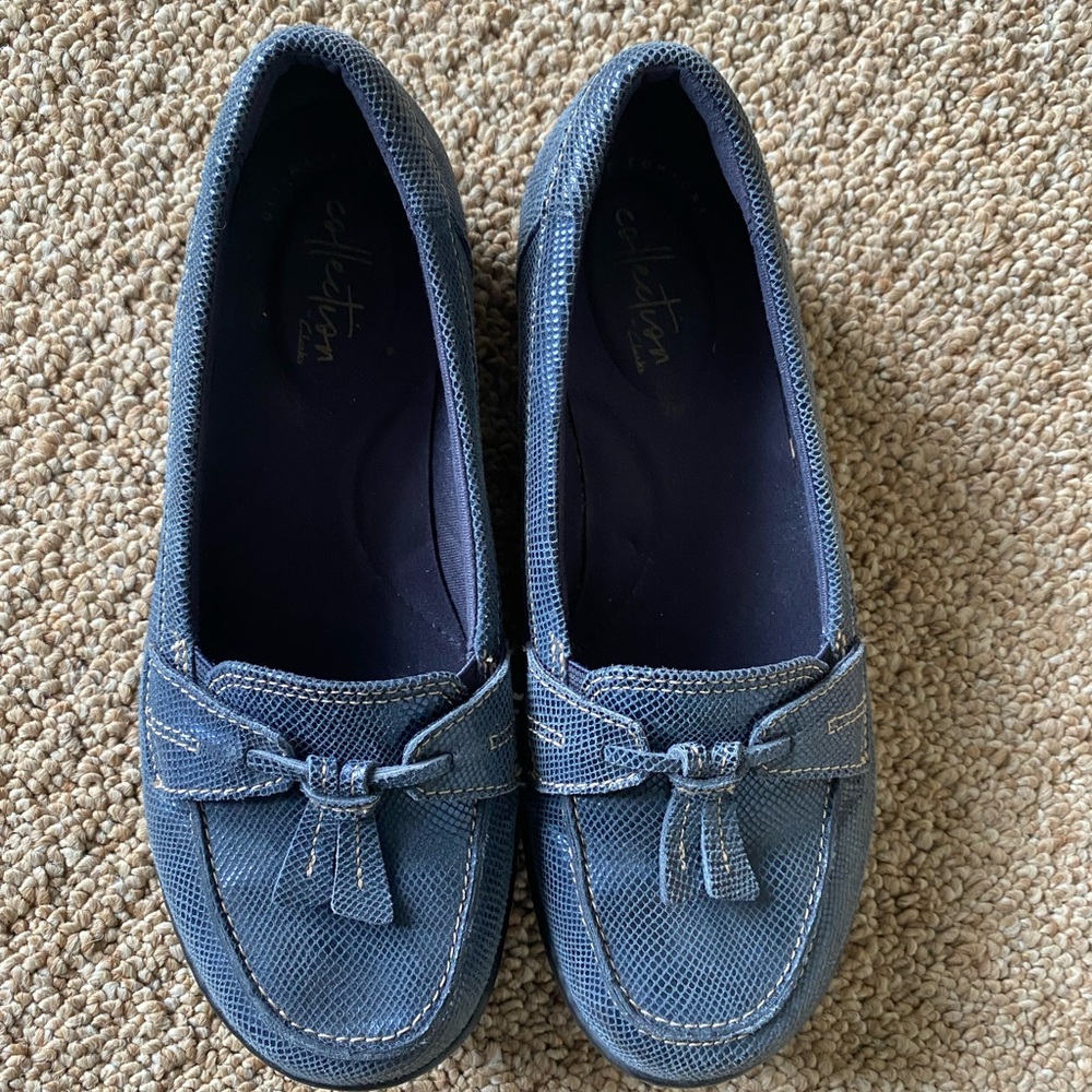 Clarks Women's Blue Loafers